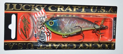 Lucky Craft Kelly J Flotante Doble Prop Cebo 2.75" Fishbone Bone Pro Azul Foto 1 de 2