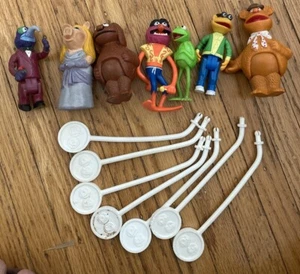 Vintage Fisher Price 1970s Muppet Show Stick Puppet Figures Lot of 7 - Picture 1 of 8