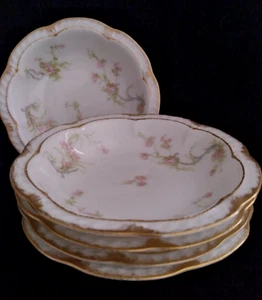 Set of 5 Rim Fruit Dessert Sauce Bowl Schleiger 57G by HAVILAND 5-1/8"D - Picture 1 of 8