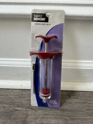 Stainless Steel and Plastic Flavor Injector Good Cook New In Original Cont Red - Image 1 of 2