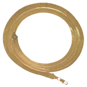 Collar Hip Hop Chapado en Oro Espiga Plano 30" Cadena  - Imagen 1 de 1