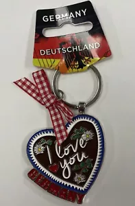 “I Love You” Alemania Llavero Tono Plateado Metal Esmalte Recuerdo, San Valentín/Amor - Imagen 1 de 7