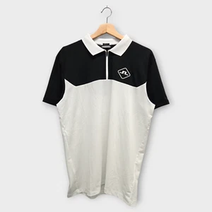 J.Lindeberg Golf Men's Polo Shirt Albin Regular Fit (White/Black) - Large - Picture 1 of 2