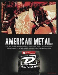 Trivium Corey Beaulieu Matt Heafy Dunlop cuerdas de guitarra anuncio impreso - Imagen 1 de 3