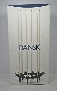 Dansk Black Iron Round Candelabra 6 Narrow Taper Candles Jen Quistgaard