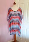 'M&S Collection' SIZE 14/16 Beach Cover Up Kaftan Multicoloured 