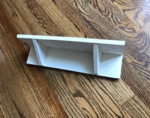 Étagère murale rustique shabby ferme bois blanc, bois de grange récupéré 15" x 4,25" - Photo 1/12