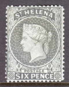 ST. HELENA — SCOTT 7 (SG 44) — 1887 6d GRIS — P14, CORONA CA WMK. — MLH — SCV $35 - Imagen 1 de 2