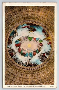 Postcard Rotunda Canopy Apotheosis of Washington D.C.  - Picture 1 of 2