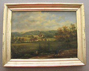 Old painting around 1840 Biedermeier Ehsendorf Ergehingen Urbach - Picture 1 of 12