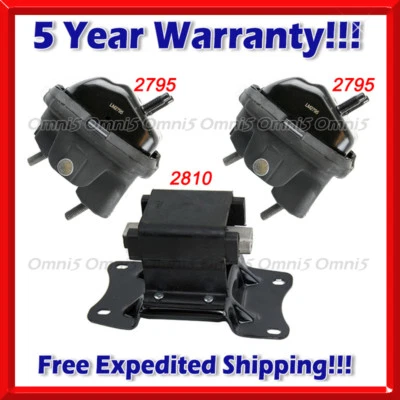 M418 Fits 1993-1997 Chrysler/Dodge Intrepid 3.3L 3.5L Motor & Trans Mount 3pc - Image 1 of 3