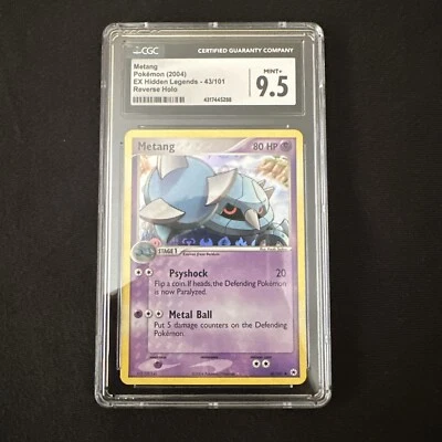 CGC 9.5 Metang 43/101 Reverse Holo EX Hidden Legends Pokemon Card 2004 - Image 1 of 2