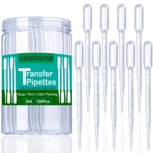 100 PCS 3ML Dropper Pipettes Essential Oil Transfer, Eye Dropper,Disposable Plas - Picture 1 of 7
