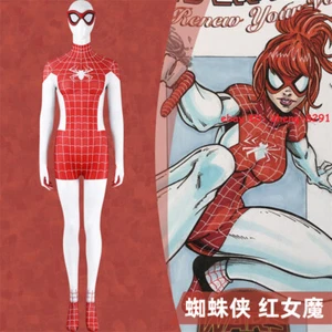 Spider-Man Jumpsuit Suit Crimson She-Devil Cosplay Bodysuit Tights Catsuits Gift - Picture 1 of 22