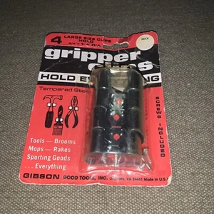 Vintage Gripper Clips 4 Pack. New Old Stock Great For Holding Tools Rakes Brooms - Picture 1 of 5
