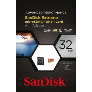 SanDisk Extreme 32GB microSDHC UHS-1 Card with Adapter - Picture 1 of 1