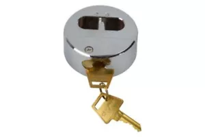 CERRADURA PARA GARAJE DEFENDER MASTER NEGRO MODELO 73mm REDONDO DISCO DE CANDADO SÓLIDO 2 llaves - Imagen 1 de 4