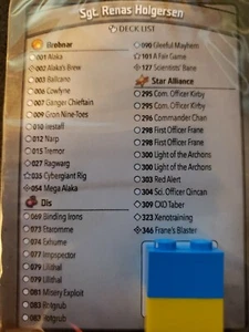 Keyforge Deck WC(Dis/Brobnar/Star Command) Mega Alaka, 2x Frane, Frane's Blaster - Picture 1 of 2