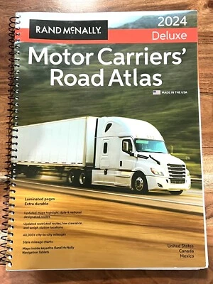 Rand McNally 2024 Deluxe Motor Carriers' Road Atlas: United States Canada Mexico Foto 1 de 3