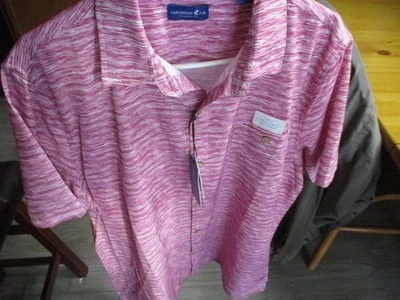 New W/Tags Caribbean Joe Camp Shirt,UPF 30,Natural Stretch,Cool Comfort,Sz Large - Image 1 of 4