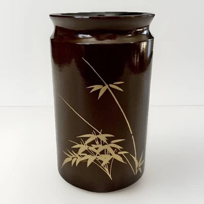 Antique Japanese Yamanaka Vase Painted In The Traditional Bamboo Maki-e Style - Image 1 of 4