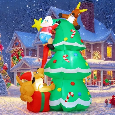 COMIN 7,3 PIES Navidad Inflables Decoraciones Exterior Explotar Papá Noel ROJO Foto 1 de 4