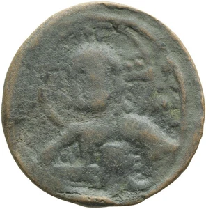 Moneda de bronce bizantina. Follis anónima CLASE A2. Constantinopla. Busto de Cristo - Imagen 1 de 2