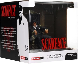 Scarface Tony Montana Figure Al Pacino on the throne Statue Movie Icons - Foto 1 di 7