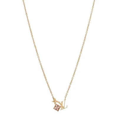 AUTHENTIC LOUIS VUITTON Loulougram Necklace Gold M00783z - Image 1 of 3