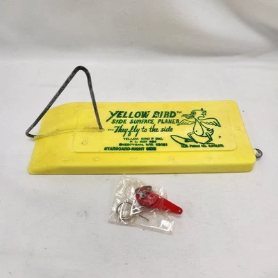 Yellow Bird Side Surface Planer Board Right Starboard Side Only Salmon Walleye  - Image 1 of 4