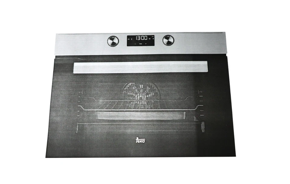 Teka Einbaubackofen HKS 635 38L, 45,5H x 59,5Bx 56,2T cm, Schwarz/Edelstahl