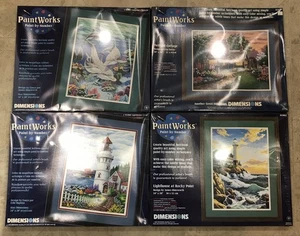 VTG PAINTWORKS PAINT BY NUMBER LOT 91011 DOLPHINS DOMAIN 91082 91008 91077 - Picture 1 of 14