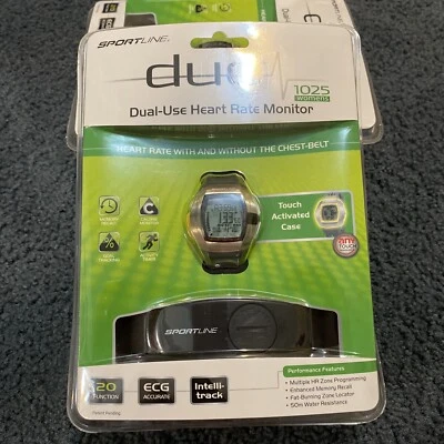 Reloj SportLine Duo 1025 Mujer Doble Uso Frecuencia Cardíaca y Monitor de Calorías, Nuevo Foto 1 de 4