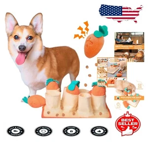 Mental Enrichment Puzzle Mat for Dogs - Treats and Squeaky Carrots Included - Picture 1 of 9