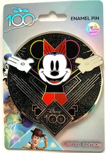 2023 Disney 100 Years of Wonder Minnie Mouse 3 1/4" Glitter Pin LE 300 - Picture 1 of 1