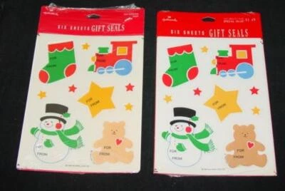 (2) Two Packs Vintage Hallmark Stickers Gift Seals Musical Notes 4 Sheets Sealed - Image 1 of 2