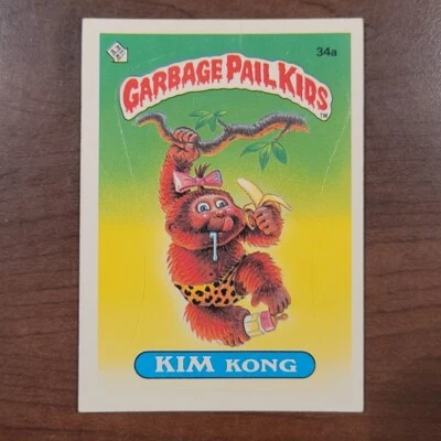 Kim Kong 34a GPK Glossy OS1 Series 1 Garbage Pail Kids 1985 - Image 1 of 2