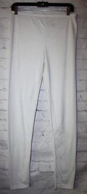 Leggings para mujer Cuddl Duds totalmente blancos atletismo, minimalistas, acogedores talla M Foto 1 de 3