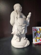 19,5cm 1940-1949 Maitreya Buddha thick-walled heavy porcelain Statue Vintage/Ant