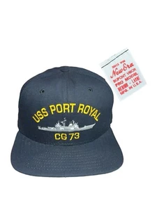 Vtg New Era UNITED STATES SHIP PORT ROYAL SnapBack Adjustable Hat - Picture 1 of 7
