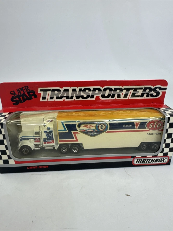 Matchbox Super Star Transporter STP Race Team Richard Petty De colección 1991 año 104 Foto 1 de 4