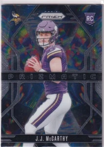 Panini Prizm 2024 NFL Football No. 8 yrs JJ McCarthy Rookie Prizmatic - Picture 1 of 2