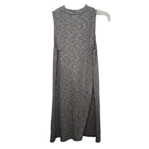 Vestido túnica sin mangas Madewell XS gris acanalado cuello falso informal marmojado - Imagen 1 de 6