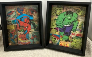2 Marvel Comics 3D Holografische Bilder Spider Man & Der unglaubliche Hulk - Bild 1 von 8