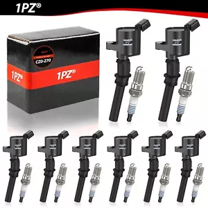 8x Ignition Coil & Iridium Spark Plug For OEM Ford F-150 4.6/5.4L V8 DG508 SP479 - Picture 1 of 7