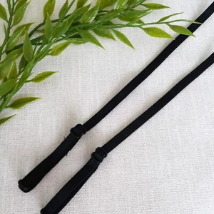 Schwarze seidige Dessous/BH Träger zum Einnähen 7mm breit - Bild 1 von 1