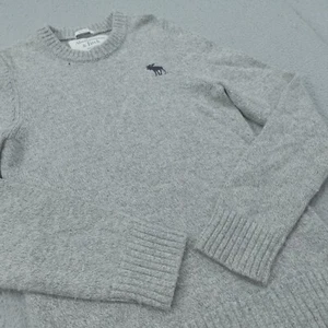 Abercrombie & Fitch Sweater Boys Extra Large Gray Pullover Wool Blend Casual - Picture 1 of 9