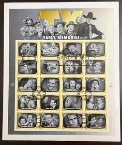 4414 Early Television Memoires Sheet of 20 FDC on Large white Envelope 2009 - Picture 1 of 2