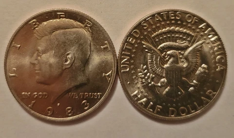 1983 P Kennedy Half Dollar Choice/Gem Bu Cover