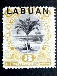 North Borneo 1894 Overprint Labuan On 3c Sago Palm - 1v MH - Picture 1 of 3